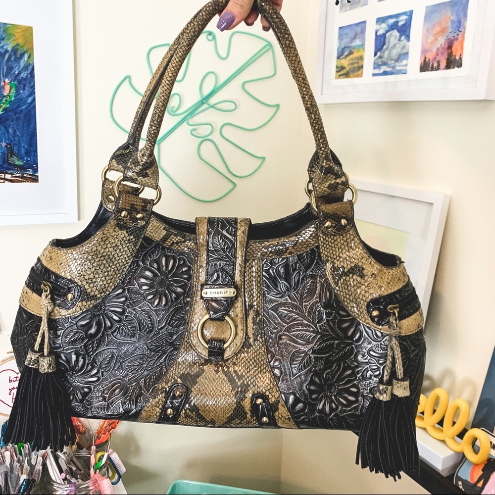 Sharif Snakeskin Bag